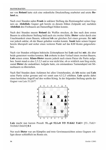 Greifer 1/2003 - Karlsruher Schachfreunde 1853 e.V.