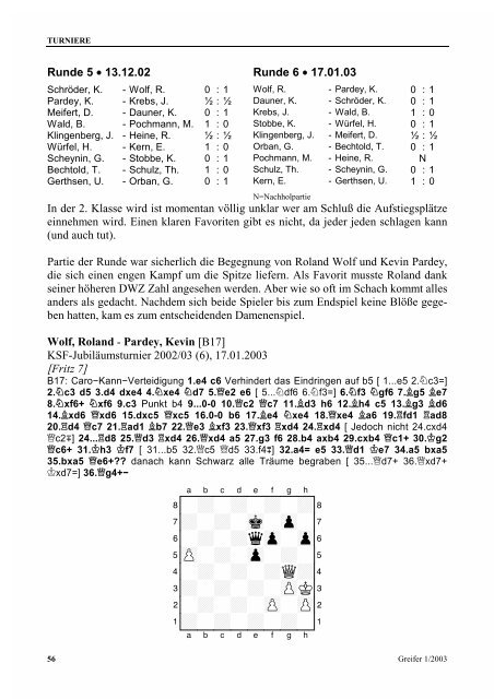 Greifer 1/2003 - Karlsruher Schachfreunde 1853 e.V.