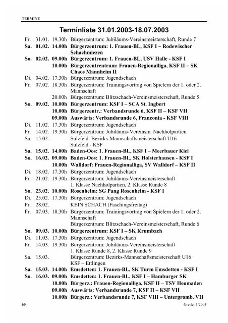 Greifer 1/2003 - Karlsruher Schachfreunde 1853 e.V.