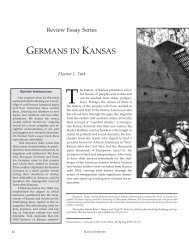 GERMANS IN KANSAS - Kansas Historical Society