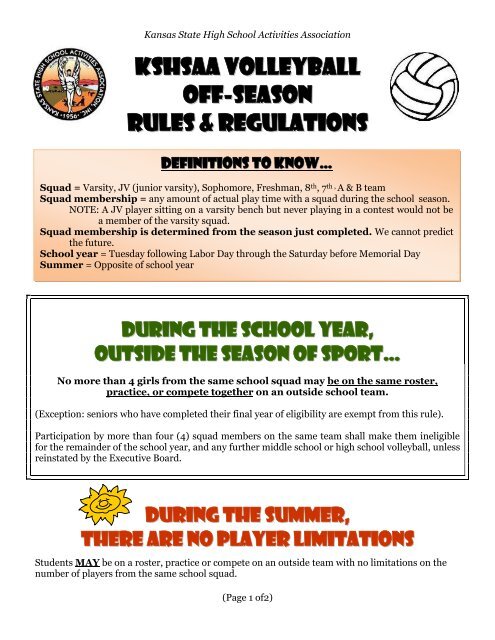 Kshsaa Volleyball Off Season