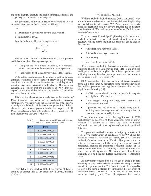 Fraud Detection in Selection Exams Using Knowledge Engineering ...