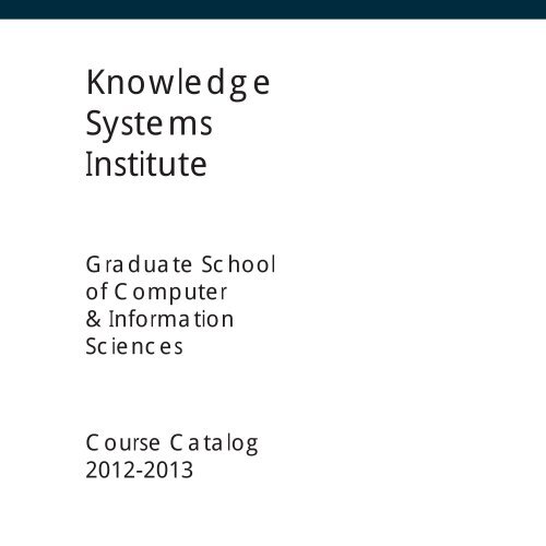 Course Catalog - Knowledge Systems Institute