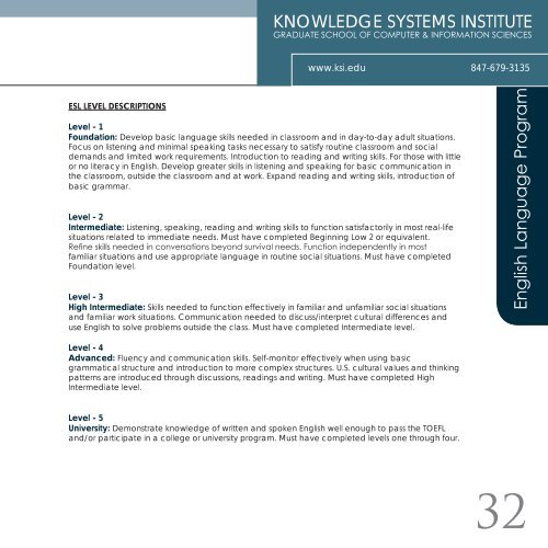 Course Catalog - Knowledge Systems Institute