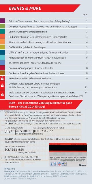 Zum aktuellen Programm - Kreissparkasse Reutlingen