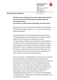 Presseinformation | PersonalverÃ¤nderungen zum 1. Juli 2013