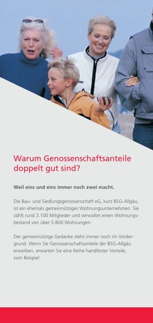 WIESO ICH GENOSSENSCHAFTS­ ANTEILE HABE?