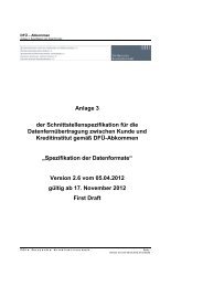 Schnittstellenspezifikation DFÃ-Abkommen - Sparkasse Trier