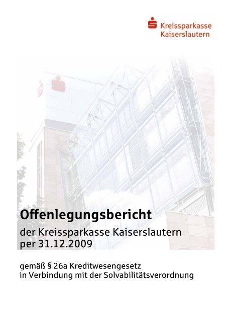 Offenlegungsbericht - Kreissparkasse Kaiserslautern