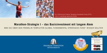 Marathon-Strategie I â das Basisinvestment mit langem Atem