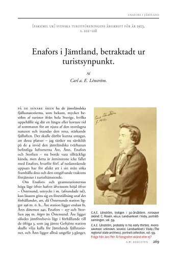 Enafors i JÃ¤mtland, betraktadt ur turistsynpunkt.