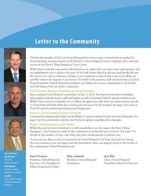 2011 Report to the Community - Allina Health