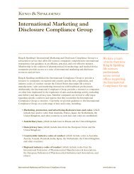 International Marketing and Disclosure ... - King & Spalding