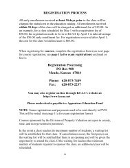 KCAA/PVD Course Registration Form - Kansas Department of ...