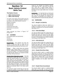 Section 12 Basic Vehicle Control Skills Test