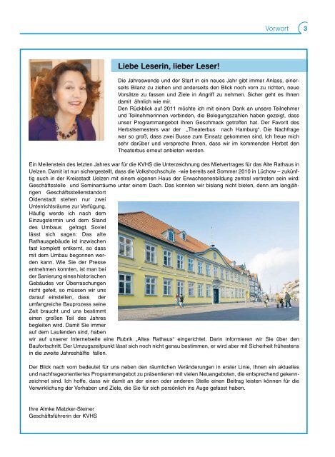 Liebe Leserin, lieber Leser! - Kreisvolkshochschule Uelzen/Lüchow ...