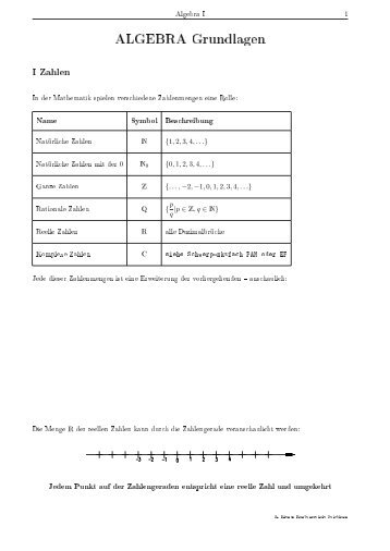 ALGEBRA Grundlagen - Kantonsschule Solothurn