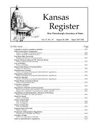 In this issue . . . Page - Kansas Secretary of State