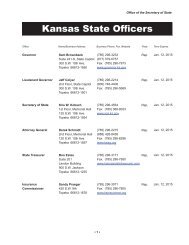Kansas State Officers - Kansas Secretary of State