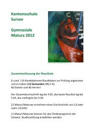 Kantonsschule Sursee Gymnasiale Matura 2012