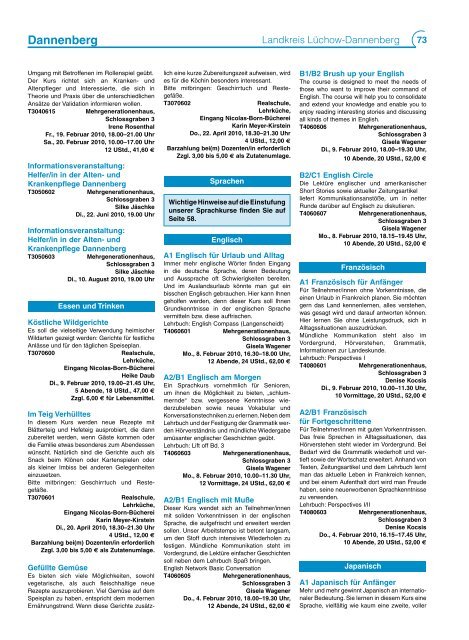 Programm 1/2010 - Kreisvolkshochschule Uelzen/Lüchow ...