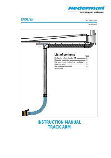 INSTRUCTION MANUAL TRACK ARM