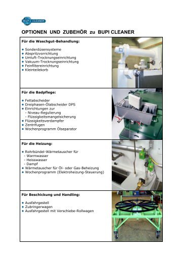 OPTIONEN zu BUPI CLEANER