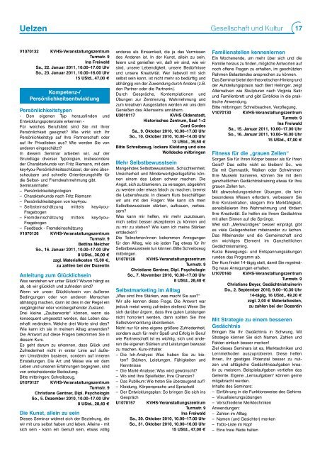 Programm 2/2010 - Kreisvolkshochschule Uelzen/Lüchow ...