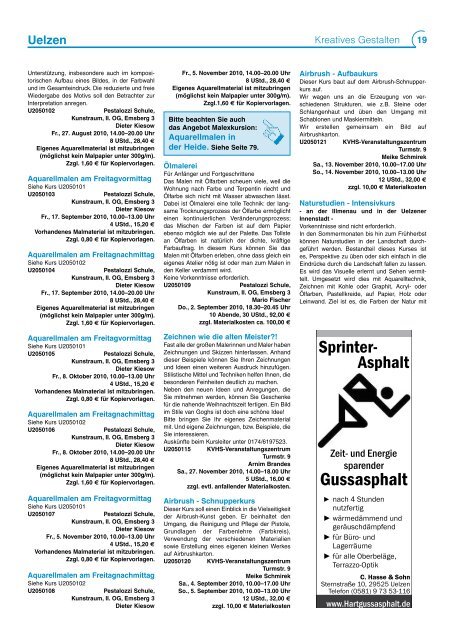 Programm 2/2010 - Kreisvolkshochschule Uelzen/Lüchow ...