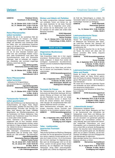 Programm 2/2010 - Kreisvolkshochschule Uelzen/Lüchow ...