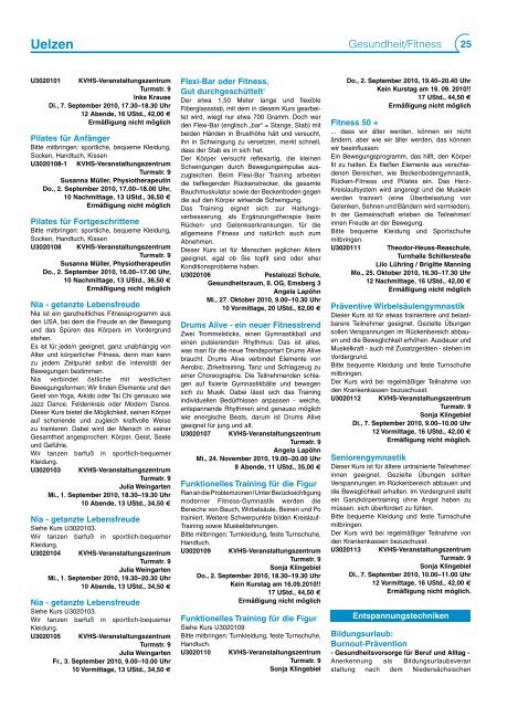 Programm 2/2010 - Kreisvolkshochschule Uelzen/Lüchow ...