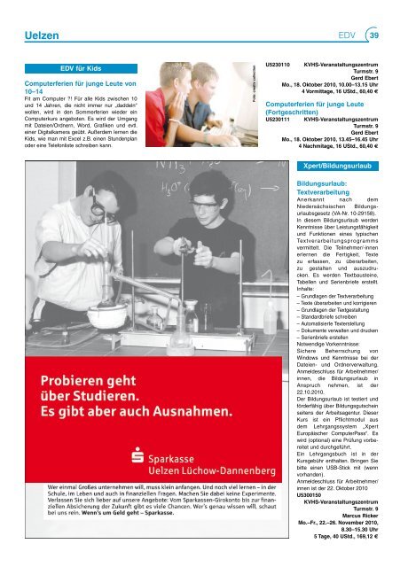 Programm 2/2010 - Kreisvolkshochschule Uelzen/Lüchow ...