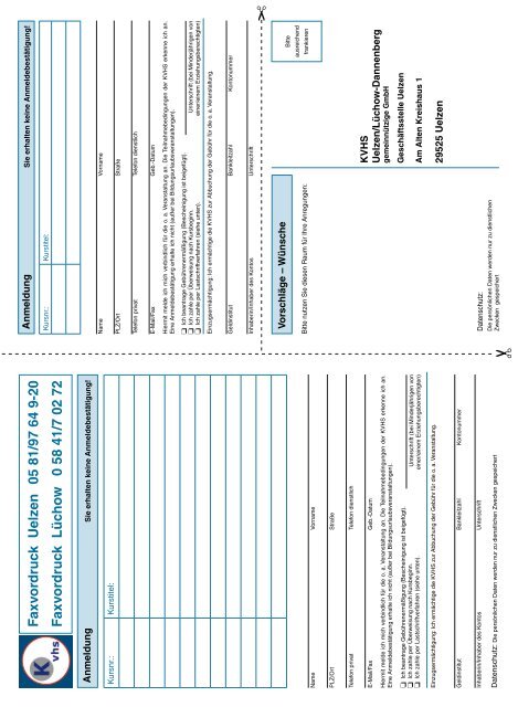 Programm 2/2010 - Kreisvolkshochschule Uelzen/Lüchow ...