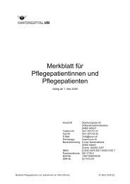 Merkblatt Pflegepatienten und -patientinnen ab 1 ... - Kantonsspital Uri