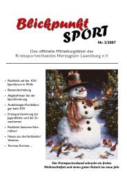 Ausgabe 2/2007 - Kreissportverband Herzogtum Lauenburg