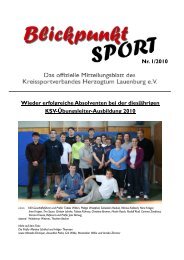 Ausgabe 1/2010 - Kreissportverband Herzogtum Lauenburg