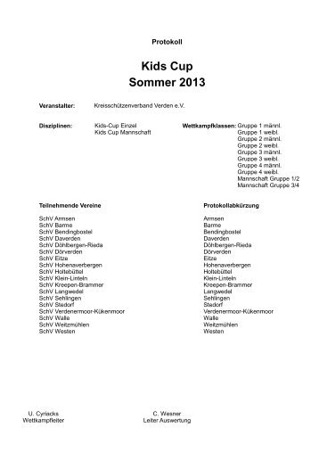 Kids Cup Sommer 2013 - KSV- Verden