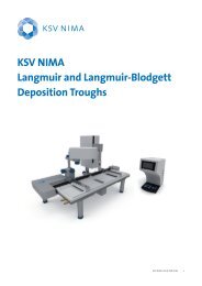 KSV NIMA Langmuir and Langmuir-Blodgett Deposition Troughs