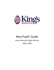 New Pupils' Guide - The King's School