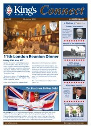 11th London Reunion Dinner - The King's School