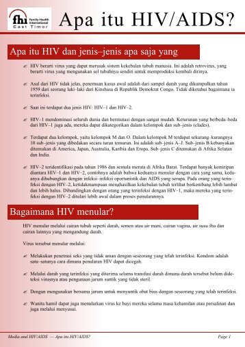 Apa itu HIV/AIDS?