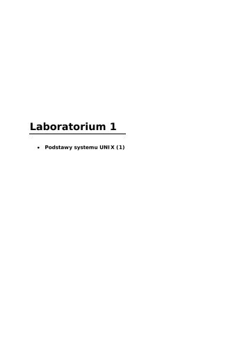 Laboratorium 1