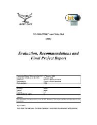 Evaluation, Recommendations and Final Project Report