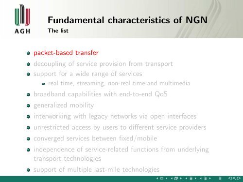 NGN architecture
