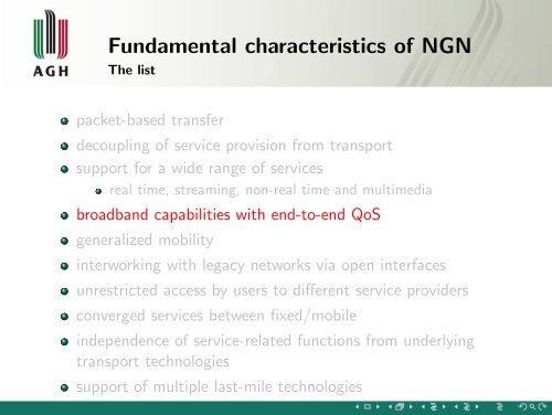 NGN architecture