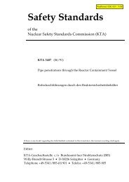 of the Nuclear Safety Standards Commission (KTA)