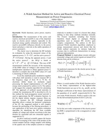 active reactive power measurement - Ktemo