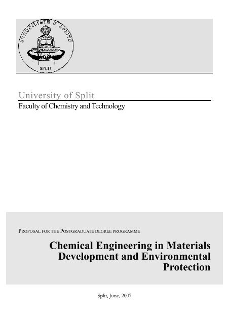 Chemical Engineering in Materials Development and Environmental ...