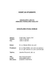 VODIÄ ZA STUDENTE - Kemijsko-tehnoloÅ¡ki fakultet