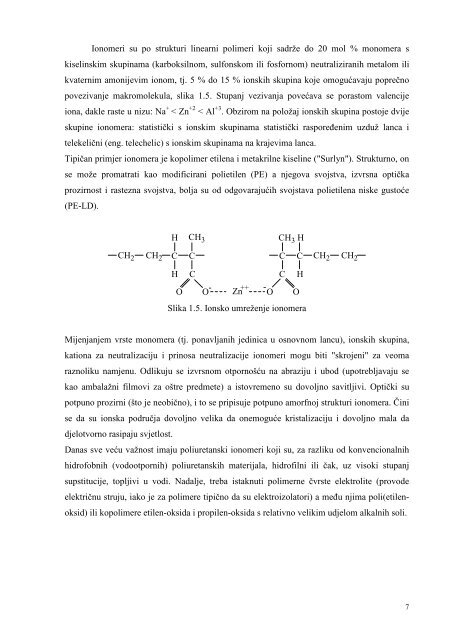 STRUKTURA I SVOJSTVA POLIMERA - Kemijsko-tehnoloÅ¡ki fakultet